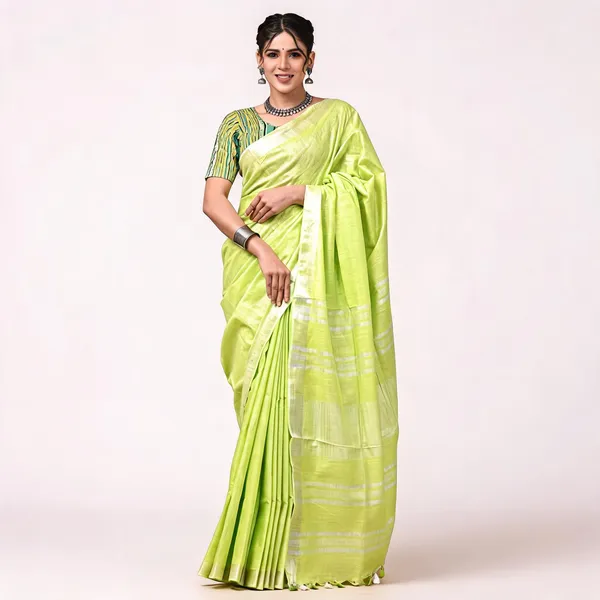Green_Premium_Cotton_Linen_Saree_For_Women
