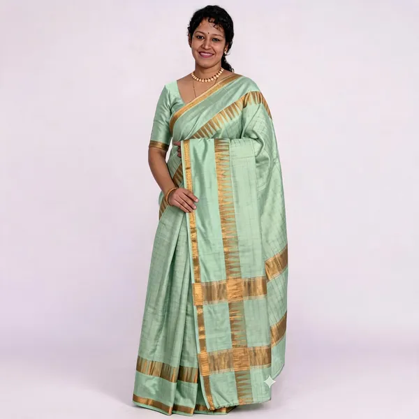 Green_And_Golden_Premium_Kota_Silk_Saree_For_Women