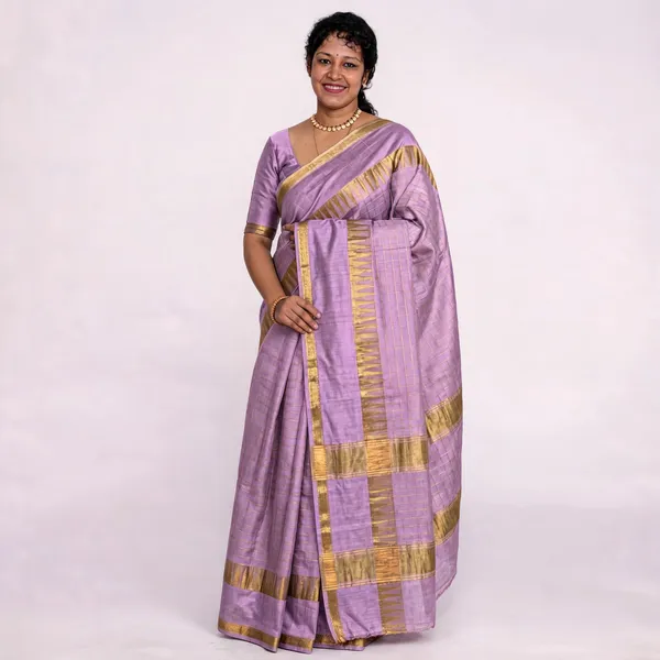 Golden_And_Lavender_Premium_Kota_Silk_Saree_For_Women