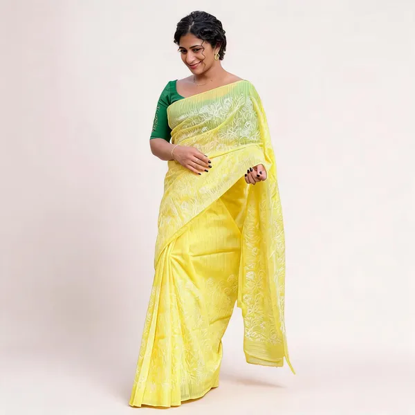 Green_And_Yellow_Premium_Kota_Doria_Silk_Saree_For_Women