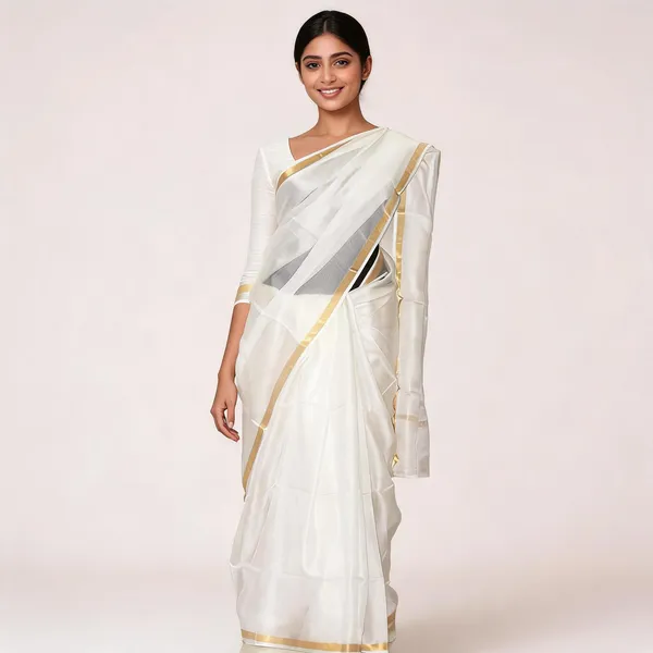 White_And_Golden_Premium_Kota_Doria_Silk_Saree_For_Women