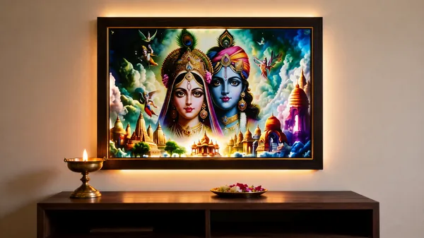 Multicolor_Mdf_Pvc_Devotional_Radha_Krishna_Temple_Led_Backlit_Wall_Frame