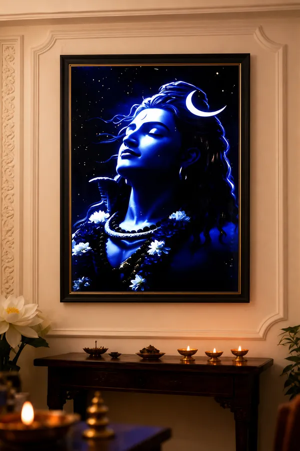 Multicolor_Mdf_Pvc_Devotional_Lord_Shiva_Blue_Tones_Led_Wall_Art_Frame