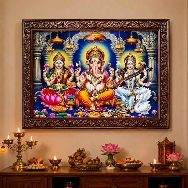 Multicolor_Mdf_Pvc_Devotional_Laxmi_Ganesha_Saraswati_Led_Backlit_Wall_Frame