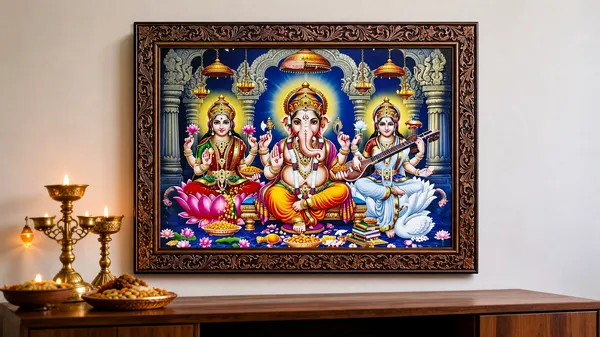 Multicolor_Mdf_Pvc_Devotional_Laxmi_Ganesha_Saraswati_Led_Backlit_Wall_Frame