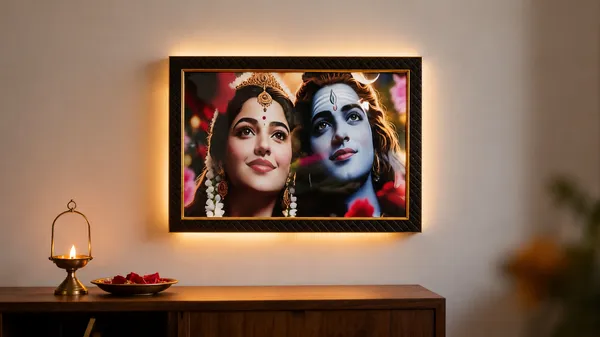 Multicolor_Mdf_Pvc_Devotional_Shiv_Parwati_Led_Backlit_Wall_Frame