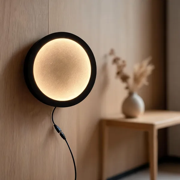 Black_Wooden_Decorative_Moon_Texture_Round_Led_Wall_Light
