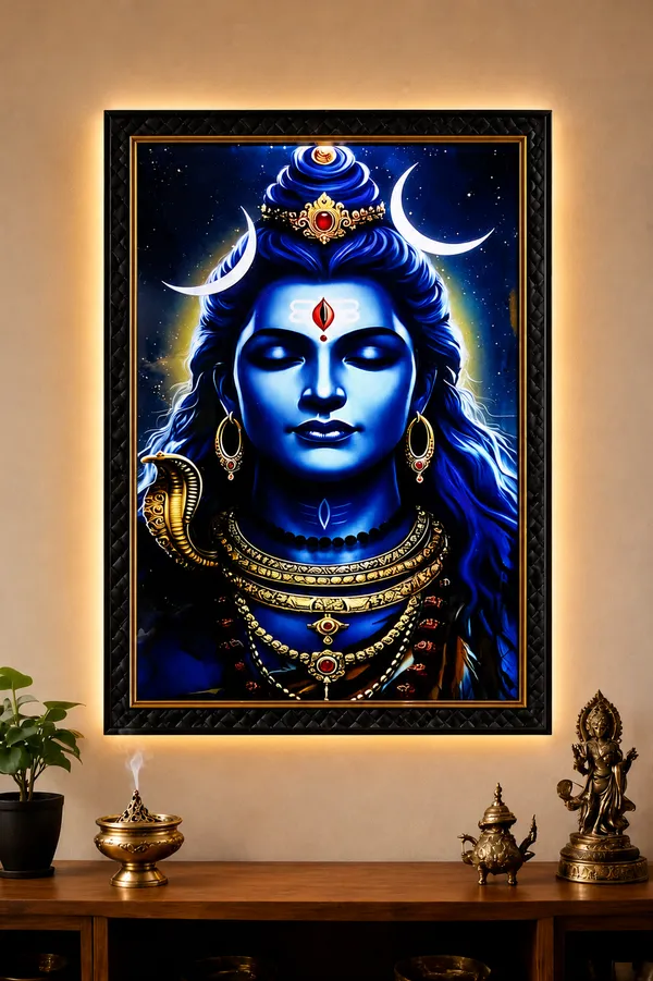 Multicolor_Mdf_Pvc_Devotional_Lord_Shiva_Meditative_Led_Backlit_Wall_Painting