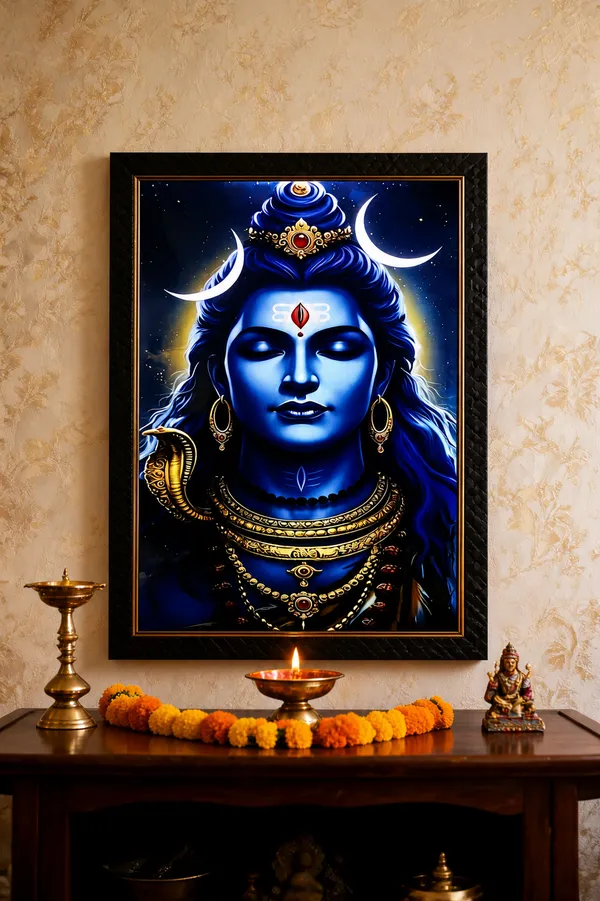 Multicolor_Mdf_Pvc_Devotional_Lord_Shiva_Meditative_Led_Backlit_Wall_Painting
