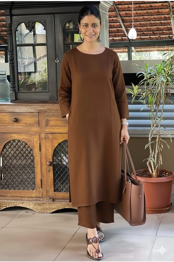Upgrade_Your_Office_Wear_Wardrobe_With_This_Classy_Yet_Chic_Monochrome_Pant_Set_For_All_Day_Comfort_And_Trendy_Look_Swsk13_Brown