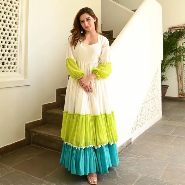 Launching_New_Article_Full_Flair_Beautiful_Gown_With_Lace_Work_Swsk32