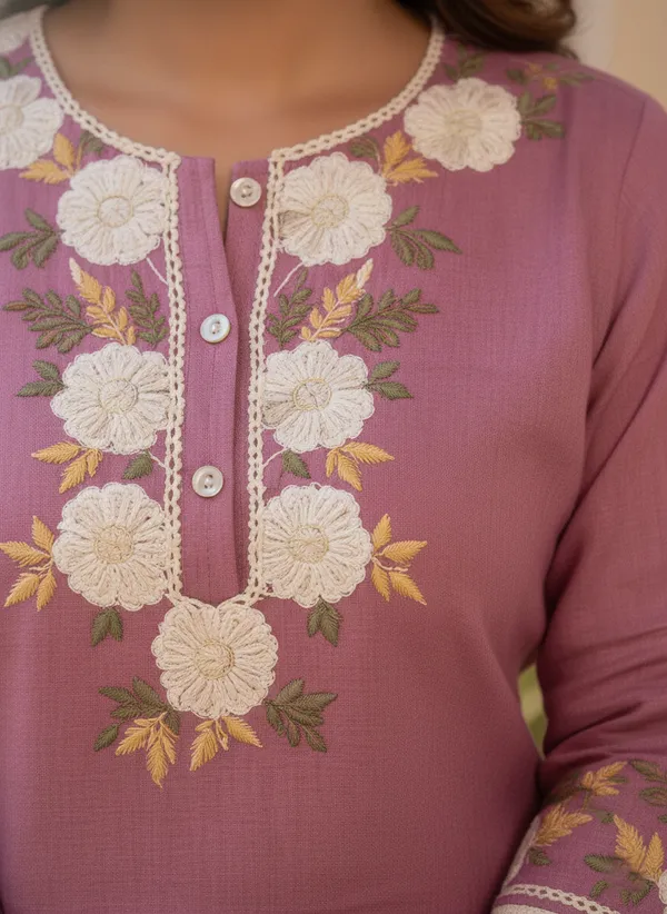 Mauve_Floral_Embroidered_Kurta_Set_Swdh20