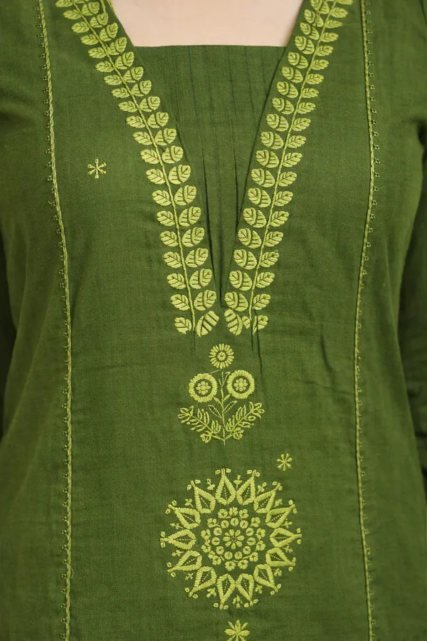 Olive_Green_Embroidered_Kurta_Set_With_Dupatta_Swdh22
