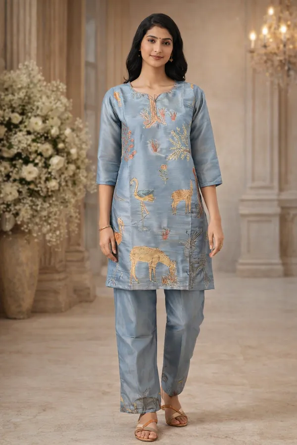 Powder_Blue_Nature_Inspired_Printed_Kurta_Set_Swdh23