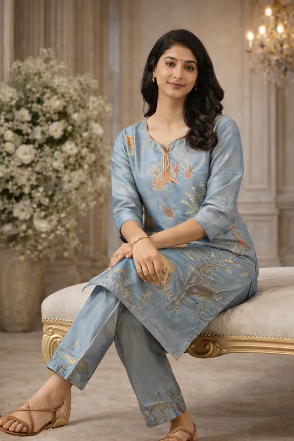 Powder_Blue_Nature_Inspired_Printed_Kurta_Set_Swdh23