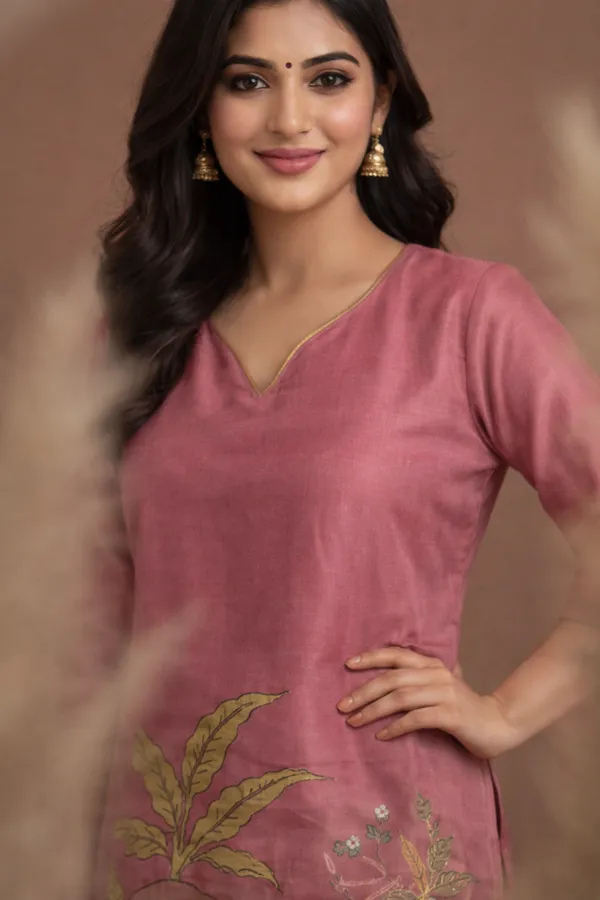 Rose_Pink_Elephant_Motif_Printed_Kurta_Pant_Set_Swdh27