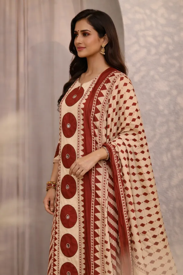 Beige_Maroon_Ethnic_Printed_Kurta_Palazzo_Set_With_Dupatta_Swdh28