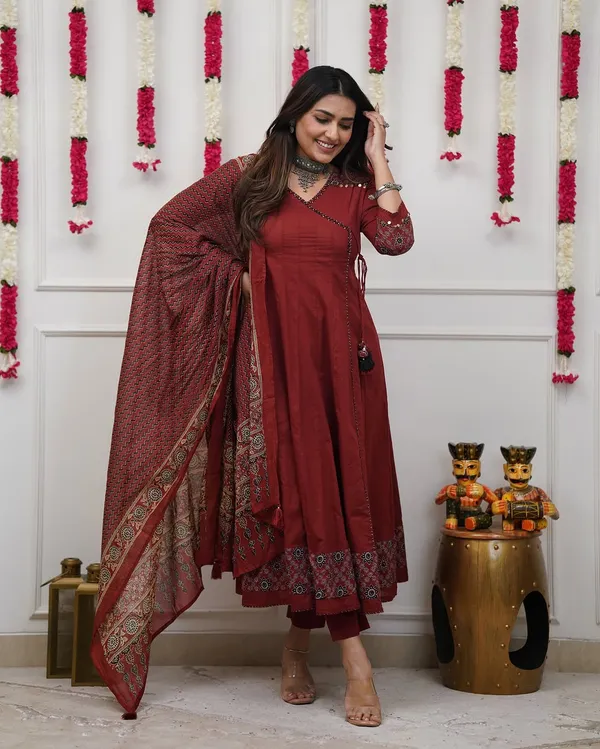 Ajrakh_Inspired_Anarkali_Set_With_Printed_Dupatta_S_Rd29_Mehroon