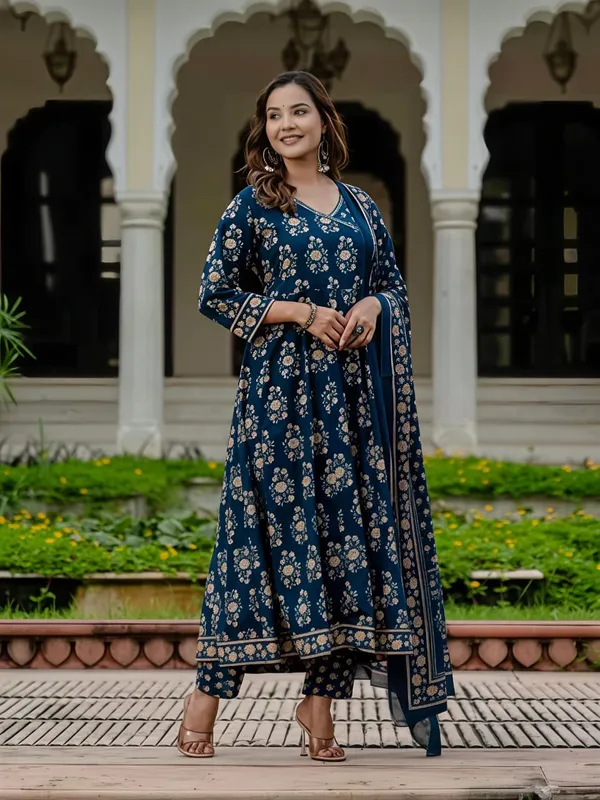 Women_Ethnic_Printed_Kurta_Set_With_Dupatta_Festive_Wedding_Wear_Swsk39_Navy