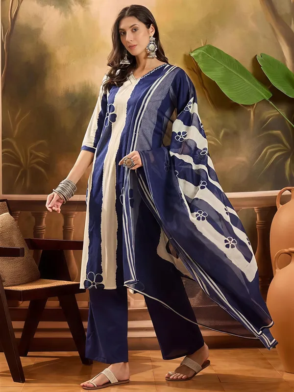 Designer_Festive_Wear_Kurta_Set_With_Statement_Dupatta_Swsk43_Navy_Blue