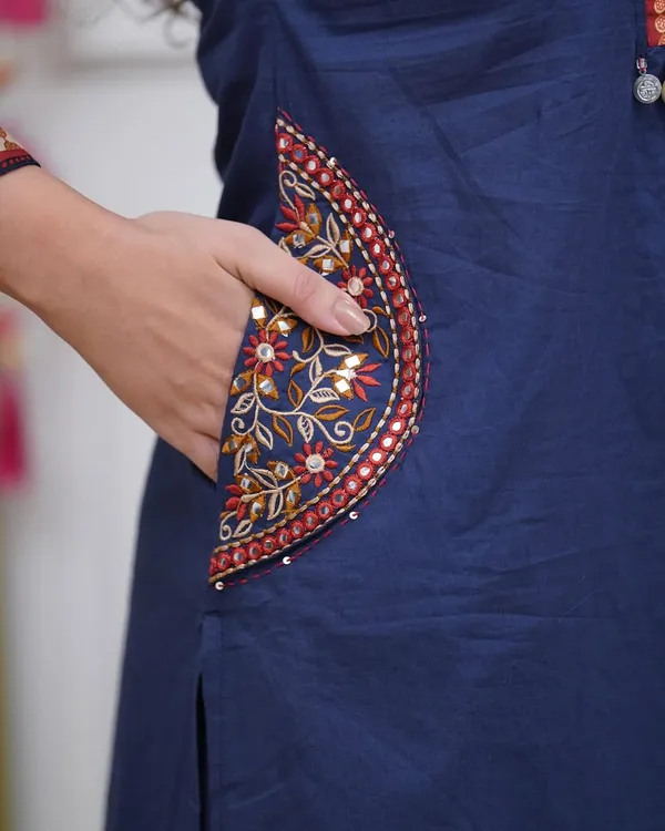 New_Launch_Premium_Cotton_Dress_Rd44_Navy_Blue