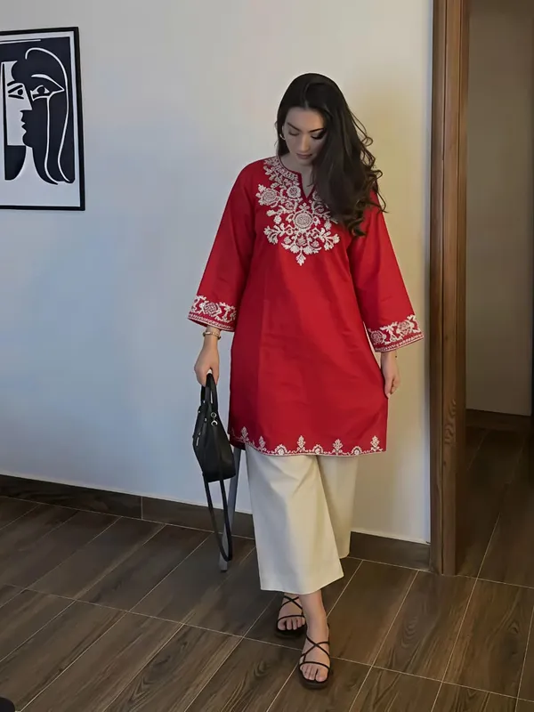 Presenting_Our_Premium_Heavy_Embroidery_With_Pocket_Jaipur_Cord_Set_Swsk61_Red