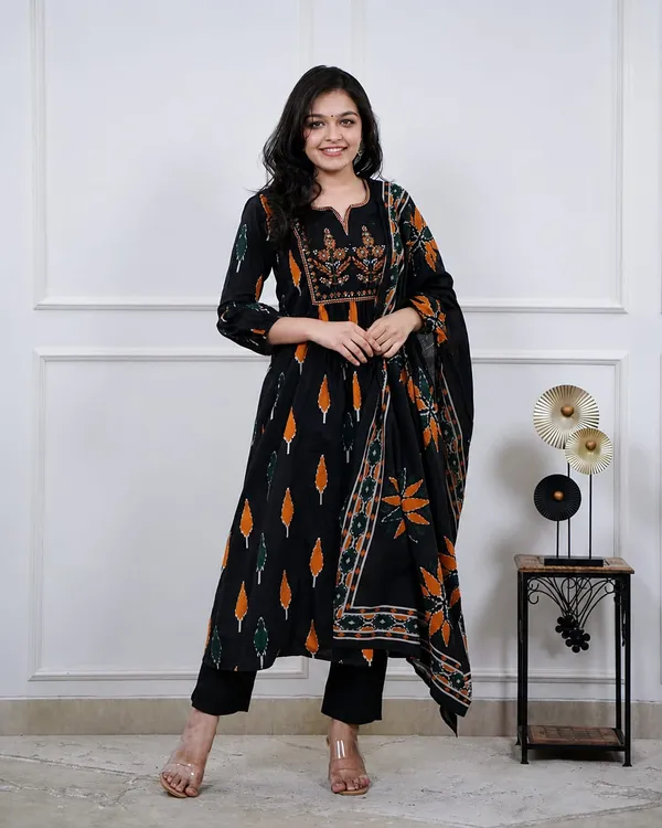 Cotton_Anarkali_Dress_Rd49_Black