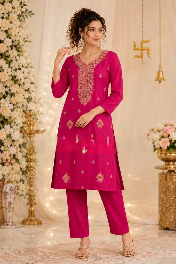 Designer_Gold_Work_Kurta_Pant_Set_For_Women_Rrrd50_Pink
