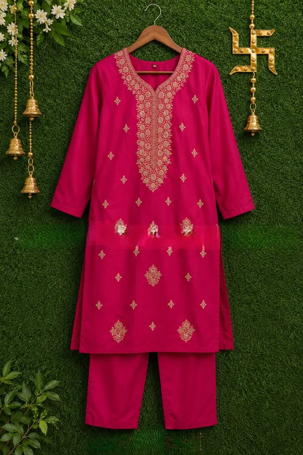 Designer_Gold_Work_Kurta_Pant_Set_For_Women_Rrrd50_Pink