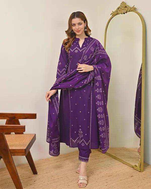 Royal_Bandhani_Grace_Suit_Set_Rd59_Purple