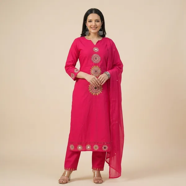 Pink_Embroidered_Kurta_Set_With_Dupatta_Swdh01_Pink