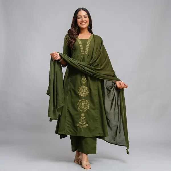 Featuring_Beautiful_Heavy_Set_Which_Is_Beautifully_Decorated_All_Over_Handwork_On_Suit_And_Digital_Print_Swdh03_Dark_Green