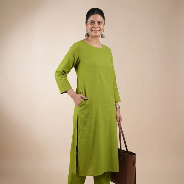 Upgrade_Your_Office_Wear_Wardrobe_With_This_Classy_Yet_Chic_Monochrome_Pant_Set_For_All_Day_Comfort_And_Trendy_Look_Swsk13_Lime