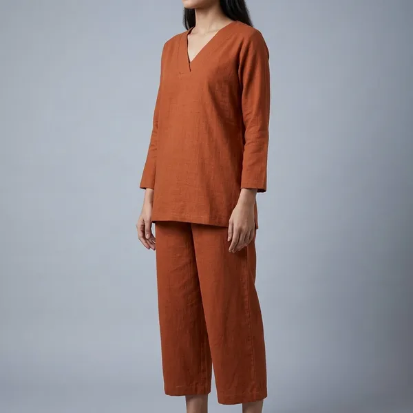 Upgrade_Your_Office_Wear_Wardrobe_With_This_Classy_Yet_Chic_Monochrome_Pant_Set_For_All_Day_Comfort_And_Trendy_Look_Swsk12_Rust_Orange