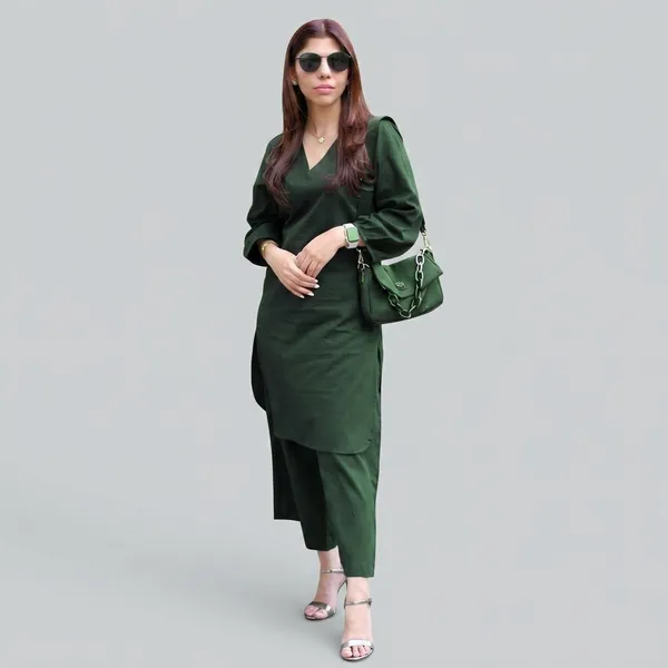 Upgrade_Your_Office_Wear_Wardrobe_With_This_Classy_Yet_Chic_Monochrome_Pant_Set_For_All_Day_Comfort_And_Trendy_Look_Swsk12_Dark_Green