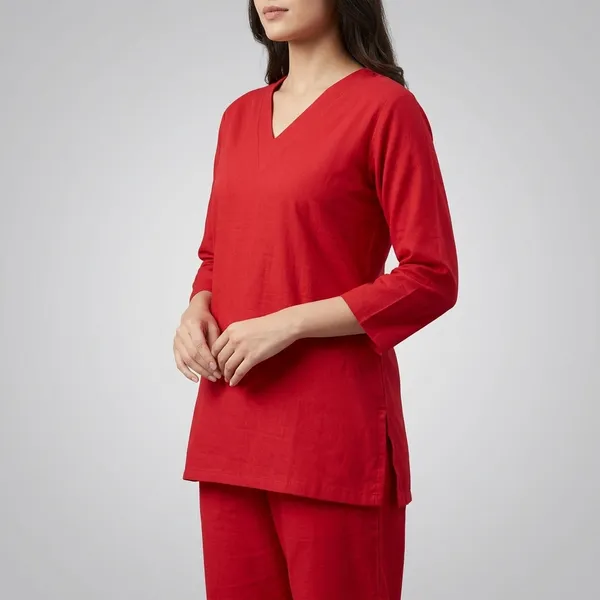 Upgrade_Your_Office_Wear_Wardrobe_With_This_Classy_Yet_Chic_Monochrome_Pant_Set_For_All_Day_Comfort_And_Trendy_Look_Swsk12_Red