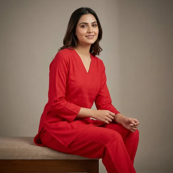 Upgrade_Your_Office_Wear_Wardrobe_With_This_Classy_Yet_Chic_Monochrome_Pant_Set_For_All_Day_Comfort_And_Trendy_Look_Swsk12_Red