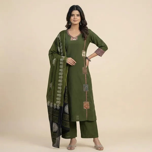 Beautifull_Straight_Petan_Set_With_Beautiful_Pech_Work_And_Hand_Katha_Work_On_All_Over_Kurti_Swsk11_Green