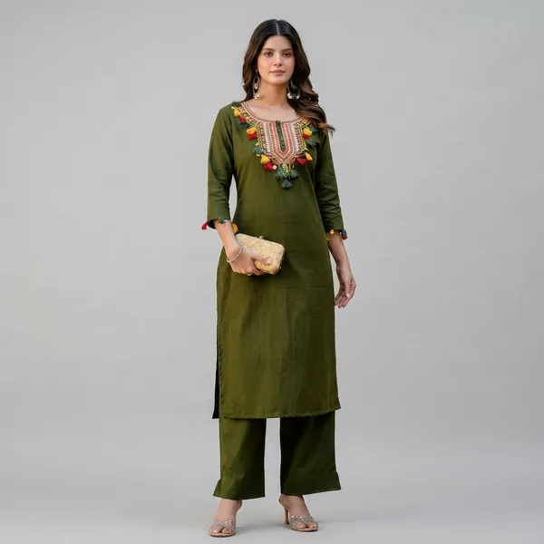 New_Stylish_And_Affordable_Beautiful_Look_Straight_Set_With_Beautiful_Print_And_Fabric_Pure_Cotton_Swsk08_Green