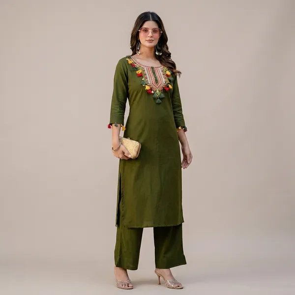 New_Stylish_And_Affordable_Beautiful_Look_Straight_Set_With_Beautiful_Print_And_Fabric_Pure_Cotton_Swsk08_Green