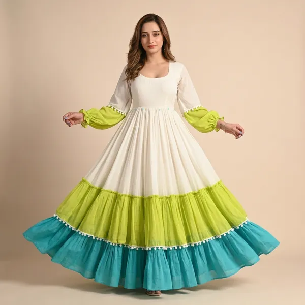 Launching_New_Article_Full_Flair_Beautiful_Gown_With_Lace_Work_Swsk32
