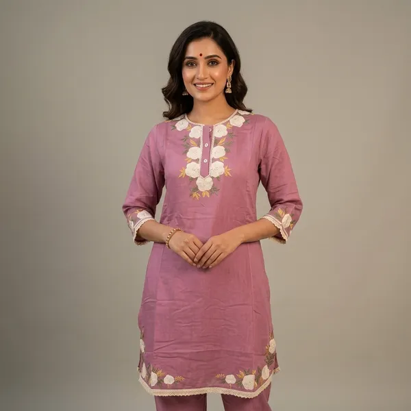 Mauve_Floral_Embroidered_Kurta_Set_Swdh20