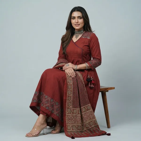 Ajrakh_Inspired_Anarkali_Set_With_Printed_Dupatta_S_Rd29_Mehroon
