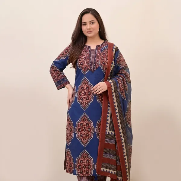 Traditional_Printed_Kurta_Set_For_Women_With_Designer_Dupatta_Swsk38_Teal_Blue
