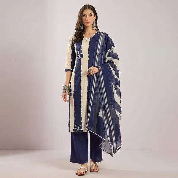 Designer_Festive_Wear_Kurta_Set_With_Statement_Dupatta_Swsk43_Navy_Blue