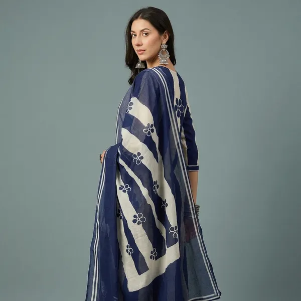Designer_Festive_Wear_Kurta_Set_With_Statement_Dupatta_Swsk43_Navy_Blue