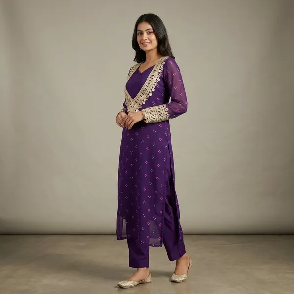 Velvet_Charm_Embroidered_Kurta_Set_Purple_Pink_Rd39_Purple