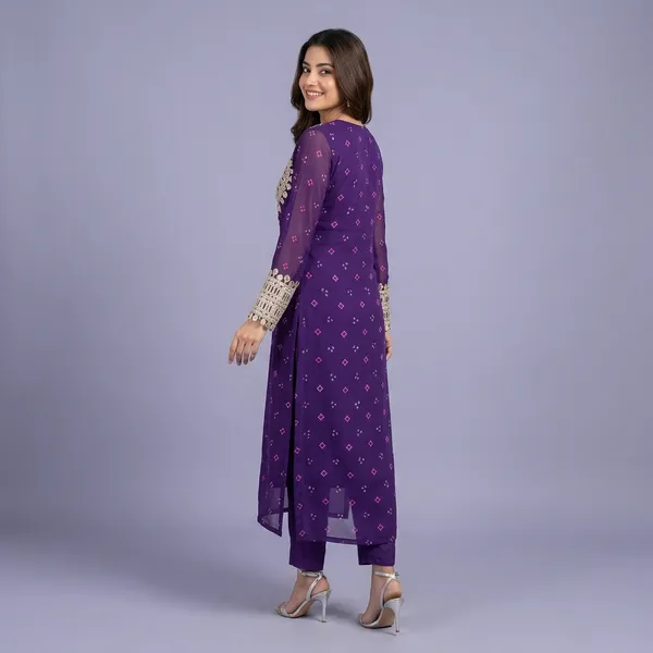 Velvet_Charm_Embroidered_Kurta_Set_Purple_Pink_Rd39_Purple
