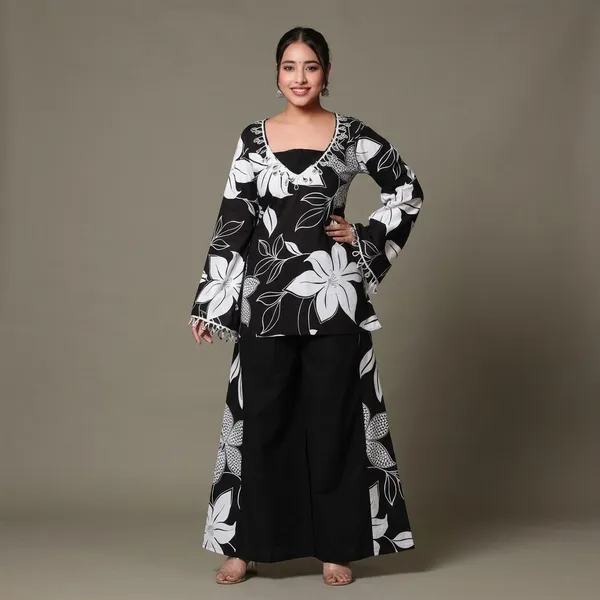 Adorn_Yourself_In_Festive_Elegance_With_This_Stunning_Maroon_Floral_Coord_Set_Rrrd37_Black