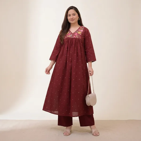 For_A_Festive_Gathering_You_Ll_Can_Opt_For_Our_Mahroon_Black_Simple_Suit_Swsk62_Maheroon